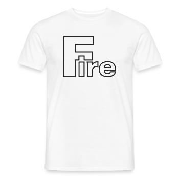 Fire - Männer T-Shirt - Weiß - Vorne - AI Model Male 178 dark (178cm)