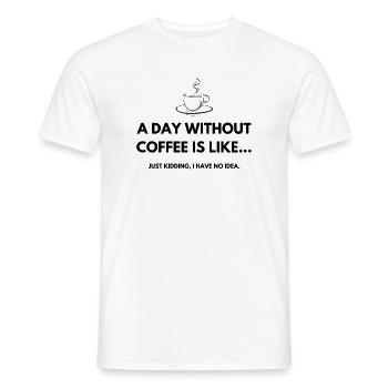 Morning grouch - Men's T-Shirt - white - Front - AI Model Male 178 dark (178cm)