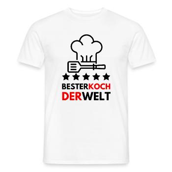 Der beste Koch der Welt - Geschenk - Männer T-Shirt - Weiß - Vorne - AI Model Male 178 dark (178cm)
