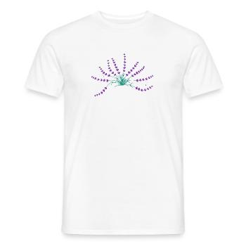 Lavendel - Männer T-Shirt - Weiß - Vorne - AI Model Male 178 dark (178cm)