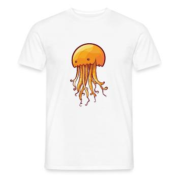 Seenessel-Karikatur-Kawaii-Aquarellillustration - Männer T-Shirt - Weiß - Vorne - AI Model Male 178 dark (178cm)