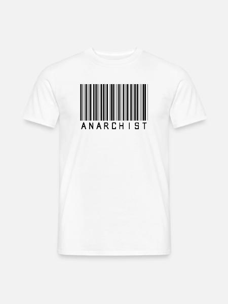 Anarchistischer Barcode - Männer T-Shirt - Weiß