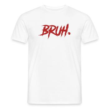 Bruh Funny Saying - Männer T-Shirt - Weiß - Vorne - AI Model Male 178 dark (178cm)