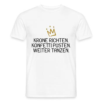 König Königin Prinz Prinzessin Spruch witzig - Männer T-Shirt - Weiß - Vorne - AI Model Male 178 dark (178cm)
