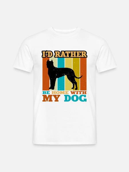 Córdoba Kampfhund Lover Silhouette Retro Sunset - Männer T-Shirt - Weiß