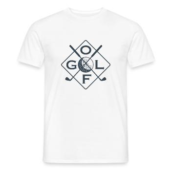 Golf Spieler Golf-Spielen Golfschläger Geschenk - Männer T-Shirt - Weiß - Vorne - AI Model Male 178 dark (178cm)