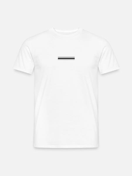 Schwarze Linien - Männer T-Shirt - Weiß
