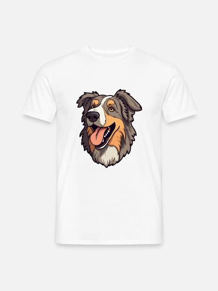 Mallorca Schäferhund Rasse Cartoon Kawaii Illustra - Männer T-Shirt - Weiß