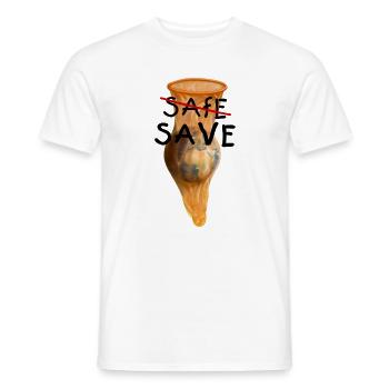 Save the World – Klimaschutz Protest Design - Männer T-Shirt - Weiß - Vorne - AI Model Male 178 dark (178cm)