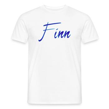 Name Finn - Männer T-Shirt - Weiß - Vorne - AI Model Male 178 dark (178cm)