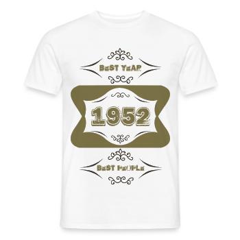 1952 - Männer T-Shirt - Weiß - Vorne - AI Model Male 178 dark (178cm)