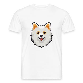 Deutsche Spitz Hunderasse Cartoon Kawaii Illustration - Männer T-Shirt - Weiß - Vorne - AI Model Male 178 dark (178cm)