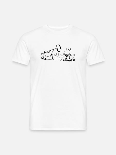 French Bulldog Mama - Männer T-Shirt - Weiß