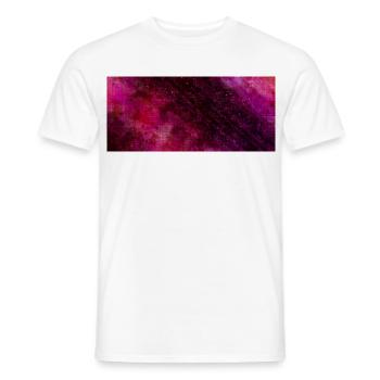 Pink Purple Nebula Wasserfarben - Männer T-Shirt - Weiß - Vorne - AI Model Male 178 dark (178cm)