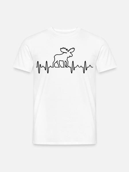 Elch - Männer T-Shirt - Weiß