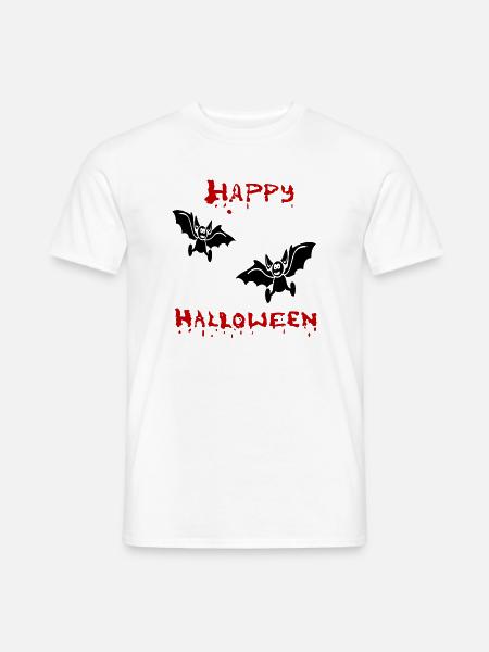 Happy Halloween Vampire - Männer T-Shirt - Weiß