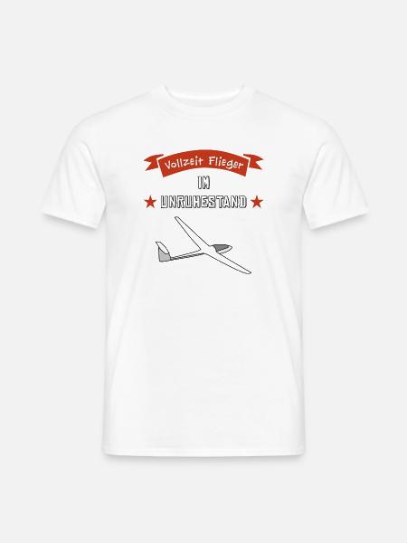 vollzeit flieger im unruhestand - Männer T-Shirt - Weiß