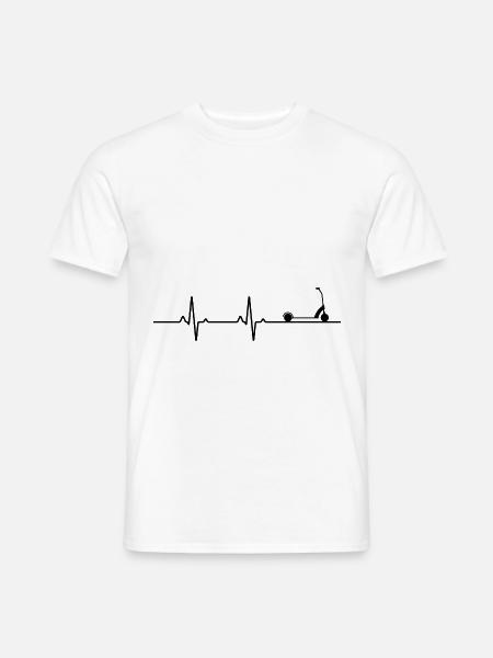 Scooter stunts Herzschläge - Männer T-Shirt - Weiß