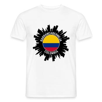 Barrancabermeja Skyline Kolumbien Flagge Reiseziel - Männer T-Shirt - Weiß - Vorne - AI Model Male 178 dark (178cm)