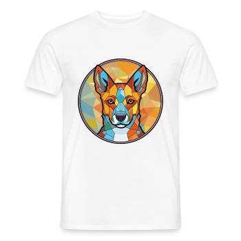 Australische Rinderhundrasse buntes Aquarell - Männer T-Shirt - Weiß - Vorne - AI Model Male 178 dark (178cm)