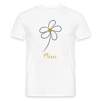 DANKE. THANKS. THANK YOU. - GEBURTSTAG. GEBURT. - Männer T-Shirt - Weiß - Vorne - AI Model Male 178 dark (178cm)