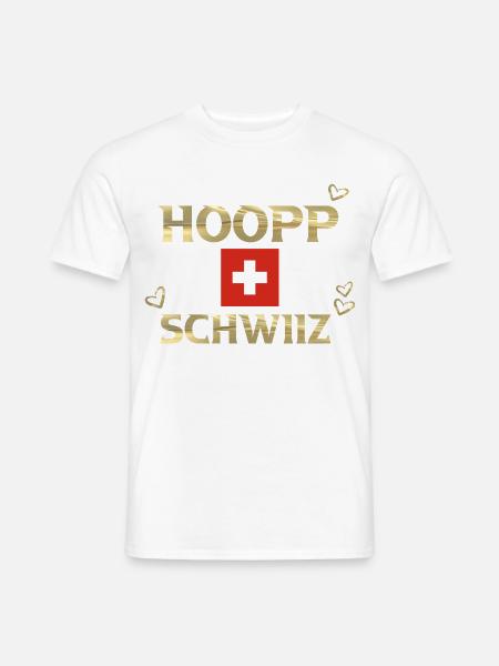 Hopp Schwiiz - Männer T-Shirt - Weiß