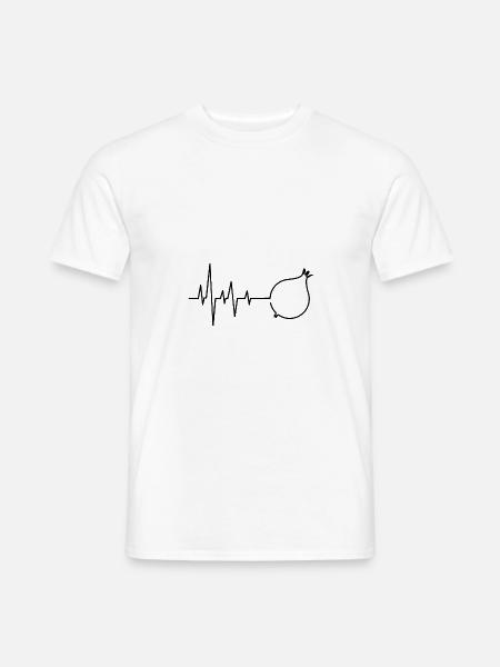 Zwiebel Herzschlag - Männer T-Shirt - Weiß