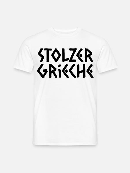Stolzer Grieche - Männer T-Shirt - Weiß