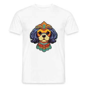 Chinesische kaiserliche Hunderasse Karikatur Kawaii Illustra - Männer T-Shirt - Weiß - Vorne - AI Model Male 178 dark (178cm)