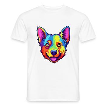 Australische Rinderhundrasse Cartoon Kawaii Illustration - Männer T-Shirt - Weiß - Vorne - AI Model Male 178 dark (178cm)