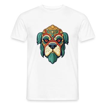 Chinesische kaiserliche Hunderasse Karikatur Kawaii Illustra - Männer T-Shirt - Weiß - Vorne - AI Model Male 178 dark (178cm)