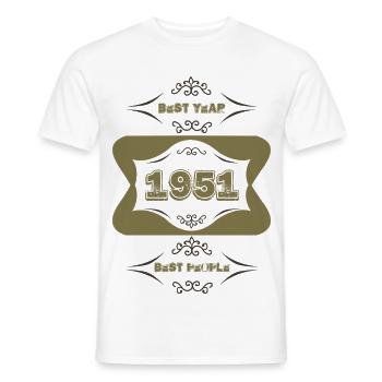 1951 - Männer T-Shirt - Weiß - Vorne - AI Model Male 178 dark (178cm)