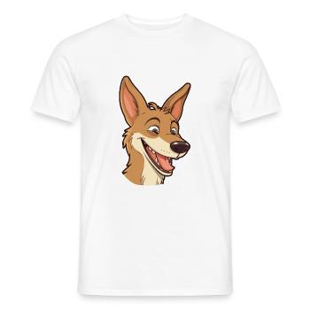Kojoten-Karikatur-Kawaii-Aquarellillustration - Männer T-Shirt - Weiß - Vorne - AI Model Male 178 dark (178cm)