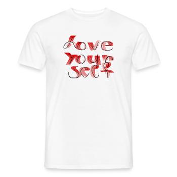 Love yourself - Männer T-Shirt - Weiß - Vorne - AI Model Male 178 dark (178cm)