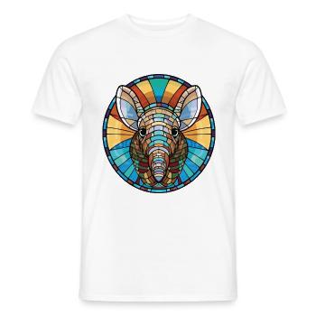 Gürteltier Bunte Aquarell-Tierillustration - Männer T-Shirt - Weiß - Vorne - AI Model Male 178 dark (178cm)
