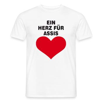 Ein Herz für Assis - Männer T-Shirt - Weiß - Vorne - AI Model Male 178 dark (178cm)