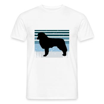 Englischer Schäferhund Liebhaber Silhouette Retro Sonnenuntergang - Männer T-Shirt - Weiß - Vorne - AI Model Male 178 dark (178cm)