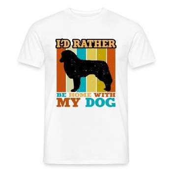 Englischer Schäferhund Liebhaber Silhouette Retro Sonnenuntergang - Männer T-Shirt - Weiß - Vorne - AI Model Male 178 dark (178cm)