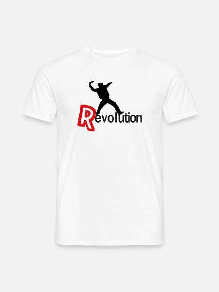Revolution - Männer T-Shirt - Weiß