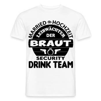 Security Leibwächter der Braut Hochzeit Married - Männer T-Shirt - Weiß - Vorne - AI Model Male 178 dark (178cm)