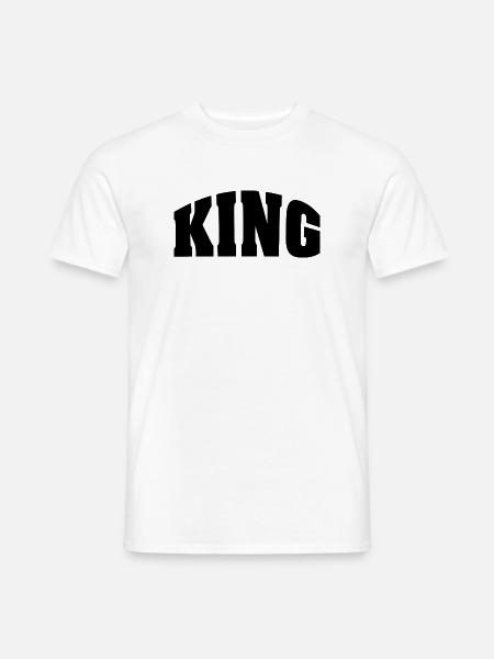 KING - Männer T-Shirt - Weiß