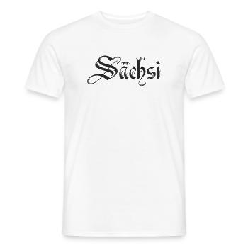 Sachsen sind Sächsi lustig cool funny - Männer T-Shirt - Weiß - Vorne - AI Model Male 178 dark (178cm)
