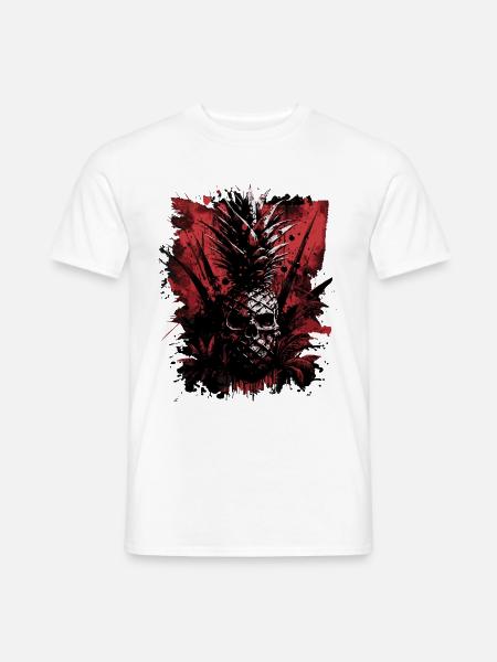 Gruselige Ananas Frucht - Männer T-Shirt - Weiß