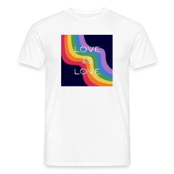 Liebe ist Liebe. Regenbogen-Design. - Männer T-Shirt - Weiß - Vorne - AI Model Male 178 dark (178cm)
