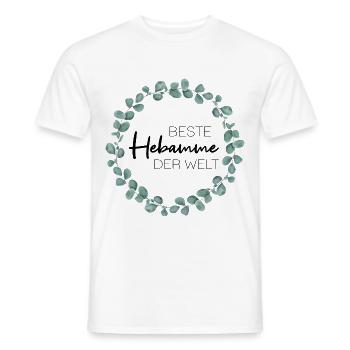 Beste Hebamme der Welt - Männer T-Shirt - Weiß - Vorne - AI Model Male 178 dark (178cm)