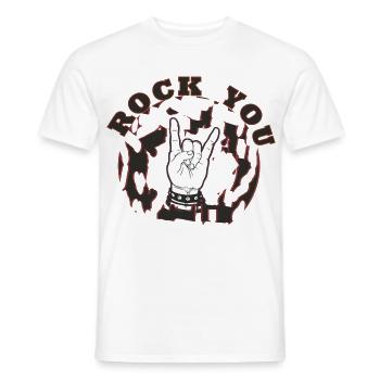 Rock you - Männer T-Shirt - Weiß - Vorne - AI Model Male 178 dark (178cm)