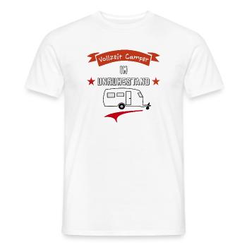 vollzeit camper im unruhestand - Männer T-Shirt - Weiß - Vorne - AI Model Male 178 dark (178cm)