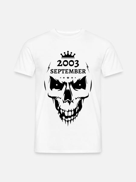 September 2003 Totenkopf - Männer T-Shirt - Weiß