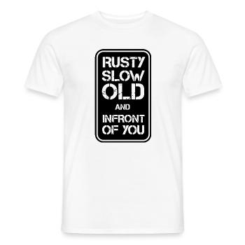 Rusty Slow but Infront - Männer T-Shirt - Weiß - Vorne - AI Model Male 178 dark (178cm)