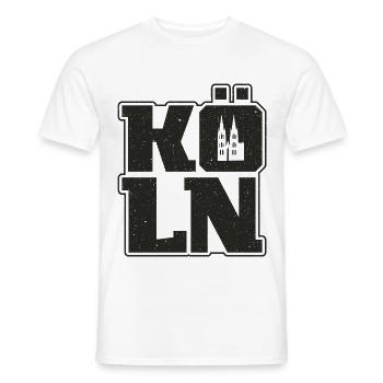 Kölner Grafik Karneval Souvenir Fasching Köln - Männer T-Shirt - Weiß - Vorne - AI Model Male 178 dark (178cm)